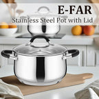 E-far 4 Quart Stockpot, Stainless Steel Pot - Image 6