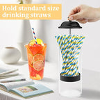 Straw Holder for Standard Size Drinking Straws, Acrylic Plastic Straw Dispenser - Image 2