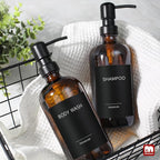 GMISUN Amber Glass Soap Dispenser, 2 Pack Bathroom Hand Soap Dispensers - Image 7