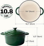 4.5 Quart Dutch Oven Pot with Lid, Non Stick Enameled Cast Iron Dutch Oven - Image 4