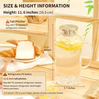 Hannadepot Glass Pitcher, 3.5L/118 oz Glass Water Pitcher - Image 2