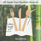 AevumPure 30 Sets Bamboo Cutlery - Image 3