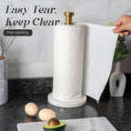 Koville African Genuine Marble Paper Towel Holder Countertop, - Image 7