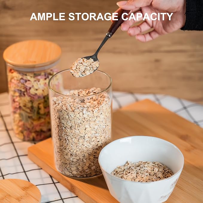 Liuruiyu Glass Food Storage Jars 6-Pack 37oz - Image 3