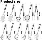 Stainless Steel Kitchen Utensil Set – Premium Thickened Cooking Utensils Set - Image 2