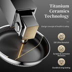 Innerwell Nonstick Titanium Ceramics Stainless Steel Frying Pan Set, 6 Pieces - Image 6