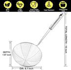 Anaeat 6.1" Stainless Steel Spider Skimmer, Professional Kitchen Pasta Strainer - Image 6