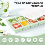Doasuwish Ice Cube Trays with Lid, 3 Pack 10 Cubes 2 Tbsp. Silicone Ice Cube - Image 2
