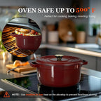 Overmont Enameled Cast Iron Dutch Oven - 5QT Pot - Heavy-Duty Cookware - Image 8