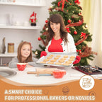 Stainless Steel Baking Sheet Set of 2, Deedro Cookie Sheet Metal Baking Pan - Image 6