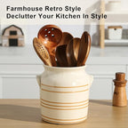 Ceramic Farmhouse Kitchen Utensil Holder - Image 6