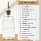 3PCS Oil Dispensers with Labels 16.23oz Kitchen Cooking Glass Bottles - Image 3