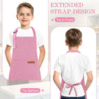 2 Pack Stripes Kids Apron, Kids Cooking Aprons - Image 5