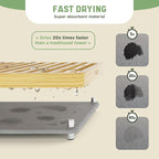 NIUM Stone Drying Mat for Kitchen Counter & Bamboo Rack - Image 3