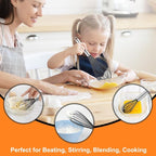 HOTEC 4 Pieces Silicone Whisks Set, Wire Balloon Whisks Egg Beater, Non-slip - Image 8