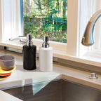 FE Soap Dispenser, 300ml/10oz Ceramic Liquid Soap Pump Dispenser, Refillable - Image 5