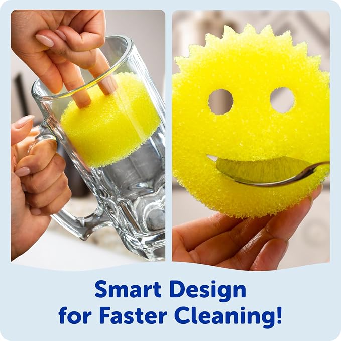Scrub Daddy 6 Kitchen Sponges & 1 Daddy Caddy Dish Sponge Holder - Image 4