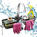 Kitchen Sink Faucet Organizer Multifunction Sponge Holder Organizer Sink Drain by Unknown