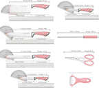 Kitchen Knife Set, 9-Piece Red Kitchen Knife Set - Image 7