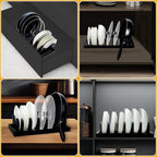 MinBoo Bamboo Pot Lid Organizer Pot Lid Holder, Pot and Pan Organizer Drawer - Image 6