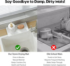 2PCS 10"x 5" Large Bathroom Sink Vanity Trays, Water Absorbing Diatomite Stone - Image 2