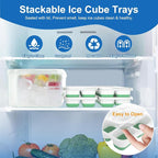 Ice Cube Tray, Ice Cube Trays for Freezer 4 Pack - Image 2