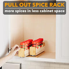 SpaceAid Bamboo Pull Out Spice Rack Organizer - Image 5