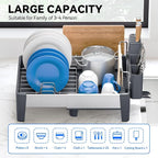 Urackify Expandable Dish Drying Rack, Stainless Steel Dish Rack - Image 2