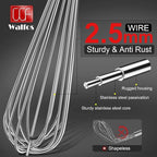 Walfos Whisk, 14in Large Whisks, Heavy Duty Stainless Steel Wire Whisk - Image 3