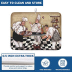Fat Chef Dish Drying Mat For Kitchen Counter 18x24 Inch Microfiber Absorbent - Image 5