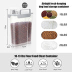LEAWALK 10-13 Lbs Upgrade Capacity Dog Cat Food Storage Container, Pet Dog - Image 3
