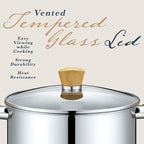 Concord 10 Piece Stainless Steel Cookware Set, includes Saucepans, Stock Pots - Image 8