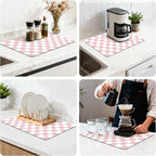 12" x 20" Checkered Dish Drying Mat - Image 8
