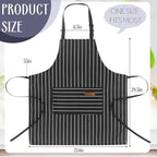 Handepo 12 Pcs Cotton Aprons for Women Men - Image 2
