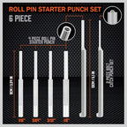 Premium 7-Piece Roll Pin Starter Punch and Bolt Catch Install Punch Set - Image 2