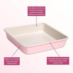 Paris Hilton Nonstick Carbon Steel Bakeware Collection, 9-Inch Square Cake Pan - Image 5