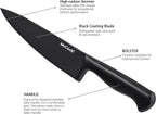 McCook® Premium Black Knife Sets, German Stainless Steel Kitchen Knives Block - Image 3