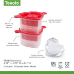 Tovolo Heart Shaped Ice Cubes Mold Pack of 2 Large Craft Ice Molds - Image 6
