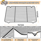 P&P CHEF Cooling Baking Rack Pack of 2, 16.6" x 11.5", Stainless Steel Cooling - Image 2