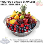 Colander for Kitchen, 1.5 QT 18/8 Stainless Steel Colander, Stainless Steel - Image 5