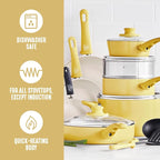 GreenLife 16 Piece Nonstick Cookware Set, Soft Grip Non-Toxic PFAS-Free Ceramic - Image 5