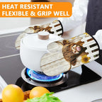 Sunflower Highland Cow Oven Mitts and Pot Holders Sets 4Pcs, Extra Long Oven - Image 6