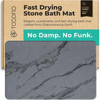 TOSORO - Stone Bath Mat Diatomaceous Earth Shower Mat Non-Slip Super Absorbent by Tosoro