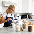 Suclain 3 Pcs Glass Coffee Container - Image 4