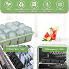 Ice Cube Trays for Freezer, 2 Pack Easy Release Slicone Ice Cube Tray - Image 5