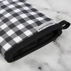 KITCHENAID Gingham Oven Mitt 2-Pack Set, Matte Black - Image 3