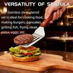 Pumtus 4 Pack Stainless Steel Spatula Set, 2 Sizes Metal Spatulas - Image 4