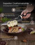 Amorston Knife Set, 15 Pieces Kitchen Knives Set - Image 3