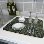 Black Sage Green Plant Dish Drying Mat - Image 6