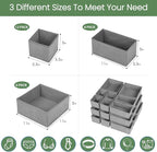 Criusia Drawer Organizer Clothes, 24 Pack Underwear Drawer Organizers, Foldable - Image 4